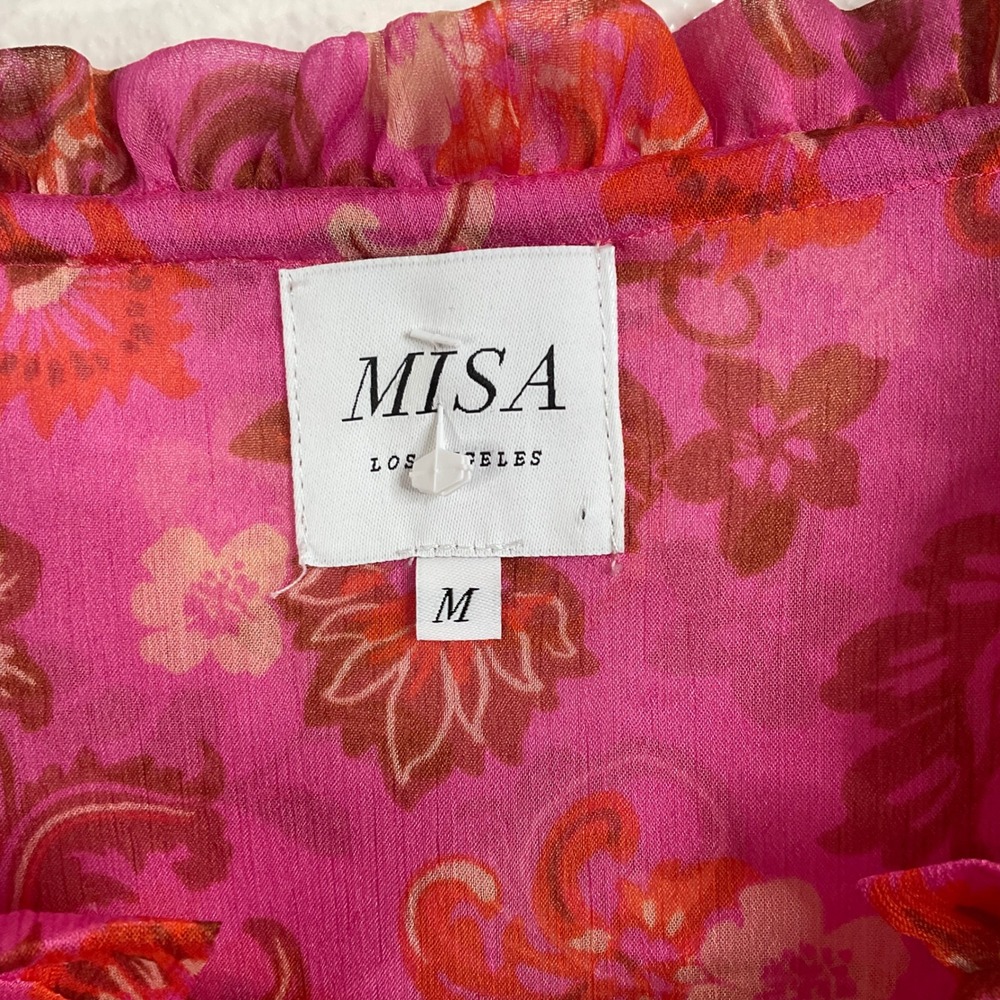 MISA Los Angeles Lorena Dress Careyes Floral Print Size Medium - Picture 3 of 4